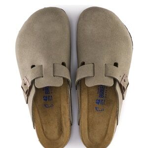 Birkenstock Taupe Boston Soft Footbed